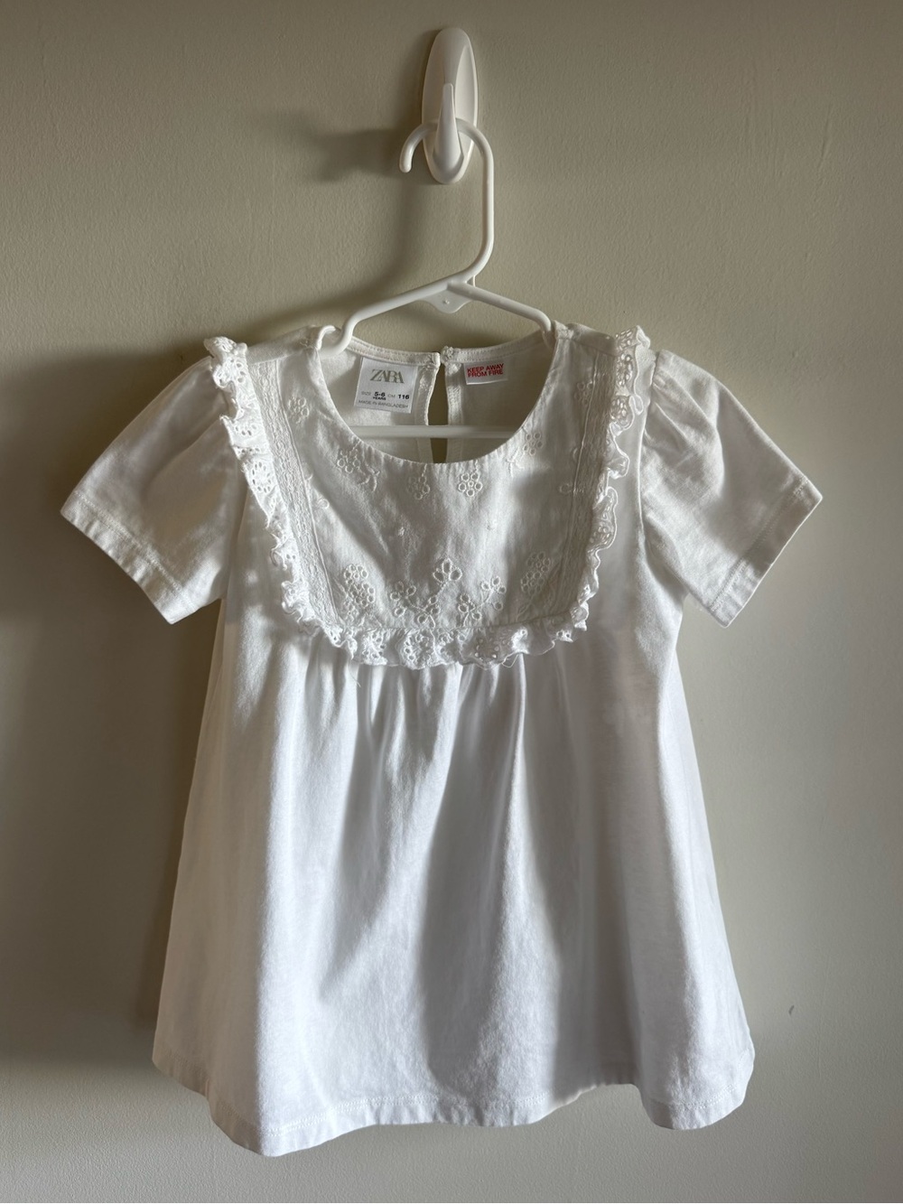 Zara Girls Embroidered Lace Blouse